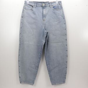 INC Denim Fashion Basics Mom Jeans Womens Size 12/31 High Rise Light Wash 32x25